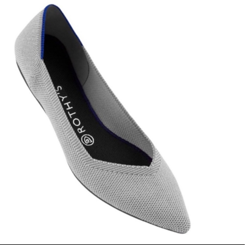 ROTHY'S THE POINT Gray WOMEN'S FLATS SHOES